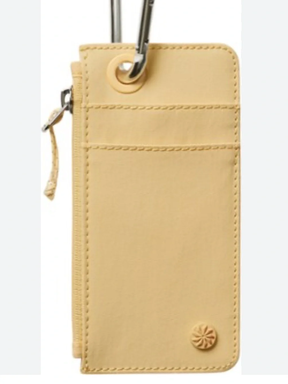 Athleta coffee run wallet in butter yellow